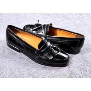 Mezlan Santander Tassel Loafers Men 8W Black Excellent Kiltie Leather Spain 891W